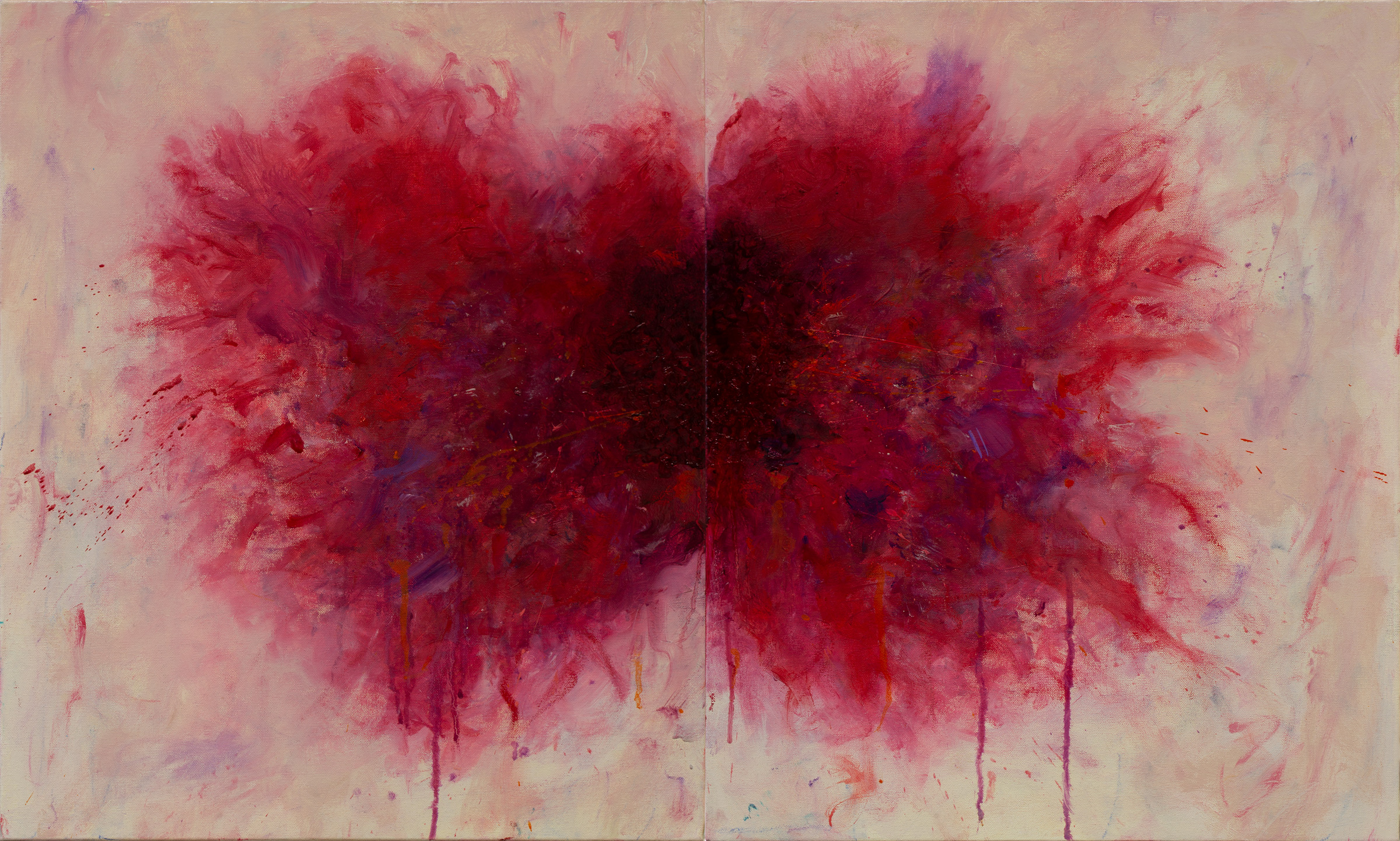 Dal profondo del mio cuore, 2022 | Oil on canvas, 60 x 100 cm (2 x 60 x 50 cm)